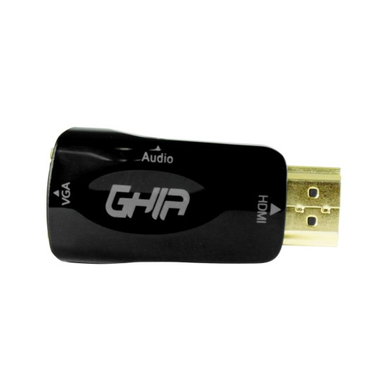 Convertidor GHIA ADAP-1 - HDMI a VGA - Con Audio - Negro - ADAP-1