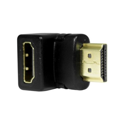 Adaptador GHIA ADAP-6 - HDMI Macho a HDMI Hembra - Angulo Derecho - 90º - Negro - ADAP-6