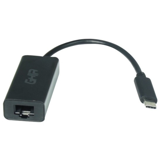 Adaptador GHIA ADAP-5 - USB 3.1 Tipo C a Ethernet - Negro - ADAP-5