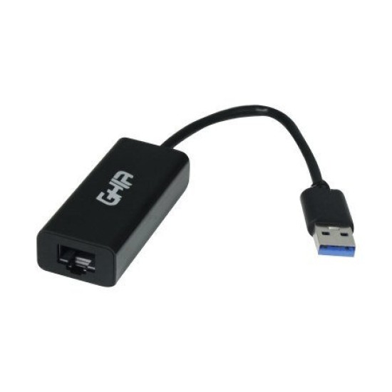 Adaptador GHIA ADAP-4 - USB 3.0 a Ethernet - Negro - ADAP-4