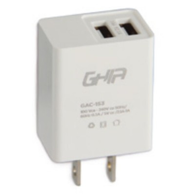 Cargador GHIA GAC-153 - 2x USB 2.1 - Blanco - GAC-153