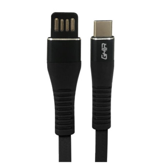 Cable USB GHIA GAC-201N - USB-C - 1m - Negro - GAC-201N