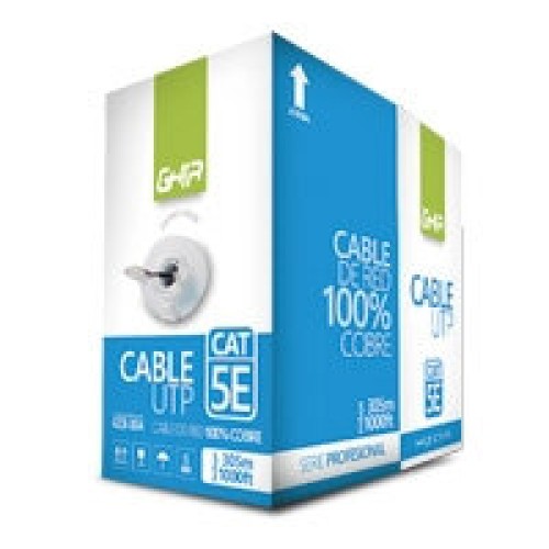 Bobina de Cable GHIA Cat5e 305M 24 AWG Blanco Modelo GCB-031 Bobina de Cable GHIA Cat5e 305M 24 AWG Blanco Modelo GCB-031