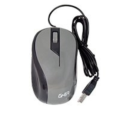 Mouse GHIA GMA50G - Alámbrico - USB - Negro con Gris - GMA50G