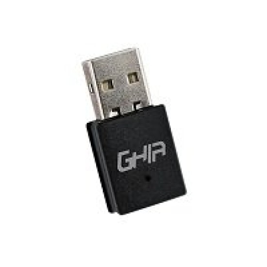 Adaptador de Red GHIA GNW-U3 - 300 Mbps - 2.4Ghz - USB - GNW-U3