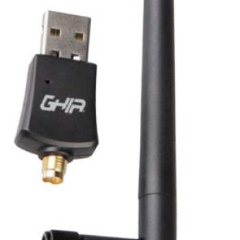 Adaptador de Red GHIA USB Doble Banda 600 Mbps 2.4/5GHz Modelo GNW-U6