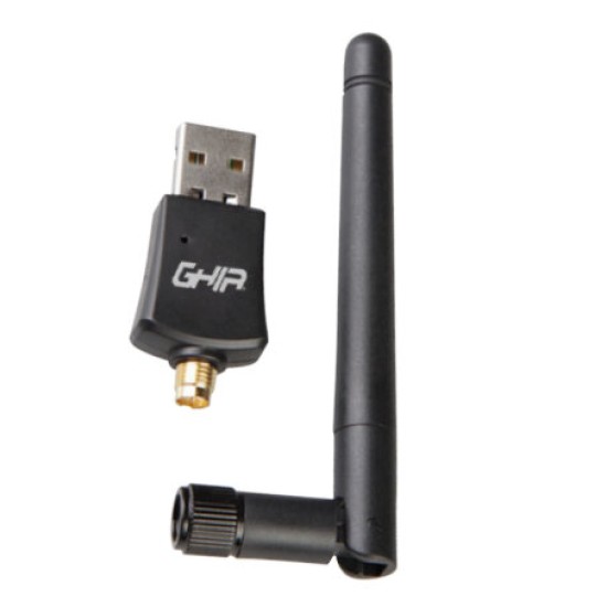 Adaptador de Red GHIA GNW-U6 - 600 Mbps - 2.4/5GHz - USB - GNW-U6