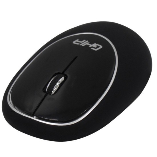 Mouse GHIA GT100NN - Inalámbrico - USB - Negro - GT100NN