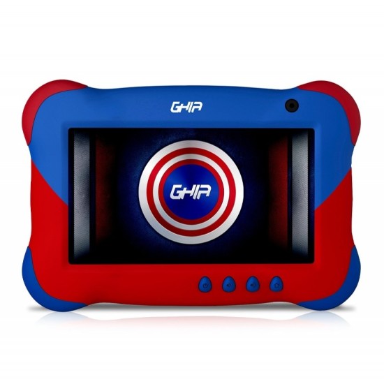 Tablet GHIA GTKIDS7CA - 7" - A50 Quad Core - 1GB - 16GB - Cámaras 0.3MP/2MP - Android Go - Azul/Rojo - GTKIDS7CA