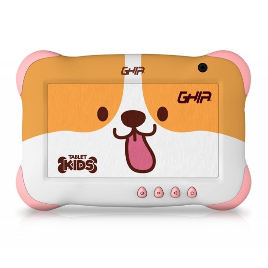 Tablet GHIA Kids GTKIDS7DG - 7" - Quad Core A50 - 1GB - 16GB - Cámaras 0.3MP/2MP - Android - Perrito - GTKIDS7DG