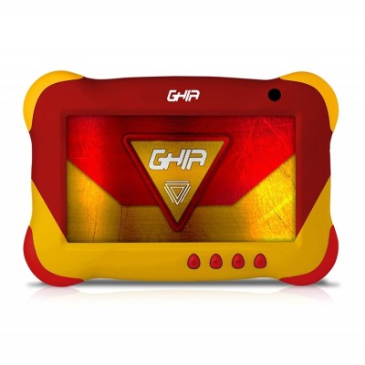 Tablet GHIA GTKIDS7IM - 7" - A50 Quad Core - 1GB - 16GB - Cámara 0.3MP/2MP - Android - Amarillo/Rojo - GTKIDS7IM