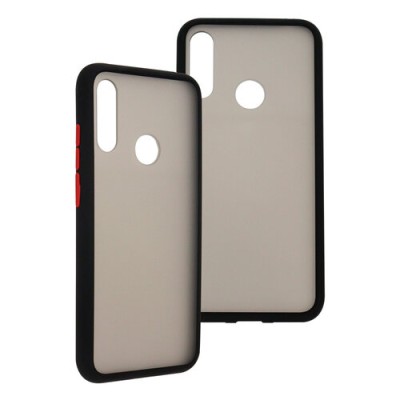 Funda GHIA HUA-Y619-C1-N - Humo Semitransparente - Borde Negro - Para Huawei Y6 2019 - HUA-Y619-C1-N
