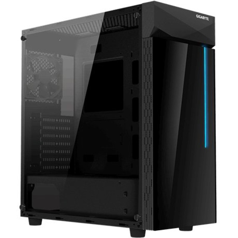 Gabinete Gamer Gigabyte C200 GLASS - ATX / Micro ATX / Mini ITX - RGB - USB 3.0 - Panel Lateral - Negro - GB-C200G