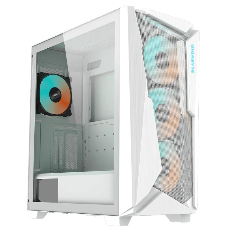 Gabinete Gamer Gigabyte C301 GLASS WHITE - Media Torre - ATX/Micro ATX/Mini ITX/E-ATX - Panel Lateral - Blanco - GB-C301GW