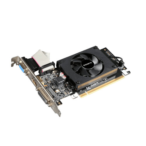 Tarjeta de Video Gigabyte NVIDIA GeForce GT 710 2GB GDDR3 con DVI, HDMI y VGA - Modelo GV-N710D3-2GL