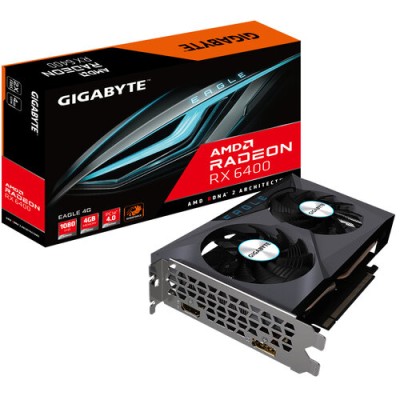 Tarjeta de Video Gigabyte Radeon RX 6400 EAGLE 4G- 4GB - 64-bit - PCI-E 4.0 - GDDR6 - HDMI - DisplayPort - GV-R64EAGLE-4GD