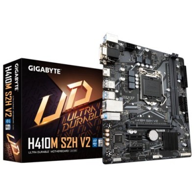 Tarjeta Madre Gigabyte H410M S2H V2 - Socket 1200 - 2xDDR4 - 2133/2933 MHz - HDMI - VGA - DVI-D - USB 2.0/3.2 - Micro ATX - H410M S2H V2