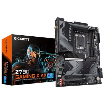 Tarjeta Madre Gigabyte Z790 GAMING X AX - Socket 1700 - 4x DDR5 - 4000/4800/7600(O.C.)MHz - HDMI - DisplayPort - USB 2.0/3.2 - ATX - Z790 GAMING X AX