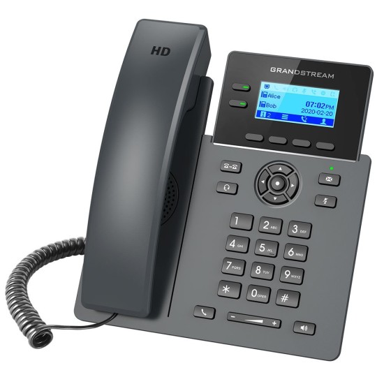 Teléfono IP Grandstream GRP2602P - 2 Líneas - 4 SIP - PoE - Negro - GRP2602P