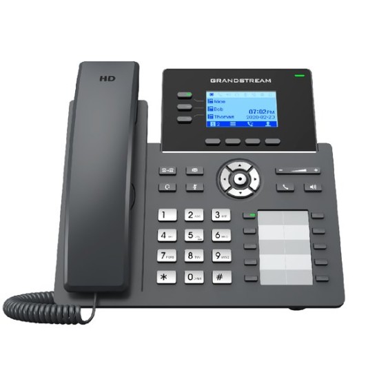 Teléfono IP Grandstream GRP2604P - 3 Líneas - PoE - Negro - GRP2604P