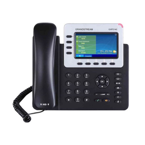 Teléfono IP Grandstream GXP2140 - 4 Líneas VoIP - Pantalla LCD 4.3" - Negro