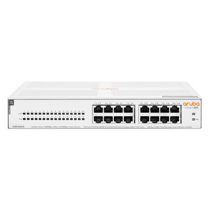 Switch Aruba Instant On 1430 - 16 Puertos - Gigabit - PoE - No Gestionado - R8R48A