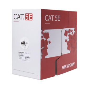 Bobina de Cable Hikvision Cat5e 305m 24AWG UTP Negro - Modelo DS-1LN5EO-UU/E