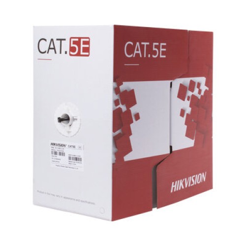 Bobina de Cable Hikvision Cat5e 305m 24AWG UTP Negro - Modelo DS-1LN5EO-UU/E Bobina de Cable Hikvision Cat5e 305m 24AWG UTP Negro - Modelo DS-1LN5EO-UU/E