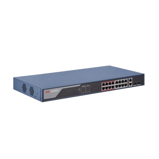 Switch HIKVISION DS-3E1318P-EI - 16 Puertos - Fast Ethernet - 2 SFP - DS-3E1318P-EI