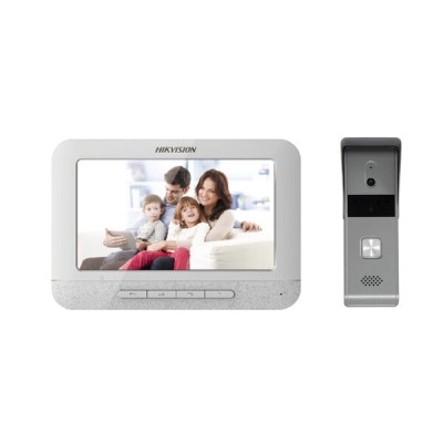Videoportero HIKVISION DS-KIS203 - 7" - 800 x 480 - Altavoz - Blanco/Negro - DS-KIS203