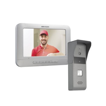 Kit de Videoportero HIKVISION DS-KIS203T - Frente de Calle - IR 2M - Micrófono - Monitor 7" - DS-KIS203-T