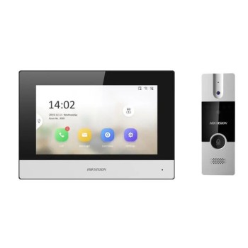 Kit de Videoportero Hikvision DS-KIS302-P - Monitor 7" - Touch - Frente de Calle - DS-KIS302-P