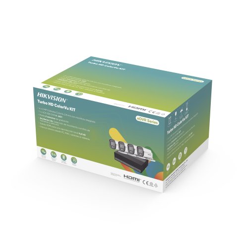 Kit de Vigilancia Hikvision DVR 4 Canales con 4 Cámaras Modelo HK-E-1080-CV/A