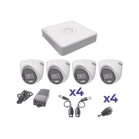 Kit de Vigilancia Epcom KH1080PL4EC - DVR - 4 Cámaras - Fuente de Poder - 4 Transceptores - 4 Conectores - KH1080PL4EC