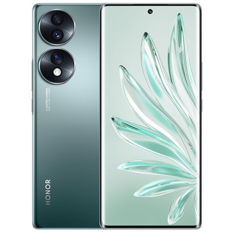 Smartphone HONOR 70 5G - 6.67" - Snapdragon 778G Plus - 8GB - 256GB - Cámaras 32MP/54MP - 4800mAh - Magic UI 6.1 (basado en Android 12) - Verde - HONOR 70-8+256-VERDE