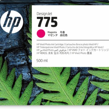 Cartucho de Tinta HP 775 Magenta 500ml Original para DesignJet Z6 Pro - Modelo 1XB18A