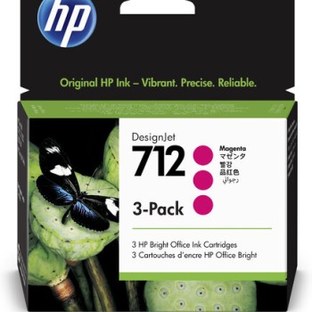 Cartucho de Tinta HP 712 Magenta Original para DesignJet - Modelo 3ED78A