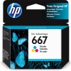 Cartucho de Tinta HP 667 - Tricolor - Original - (3YM78AL) - 3YM78AL Cartucho de Tinta HP 667 - Tricolor - Original - (3YM78AL) - 3YM78AL