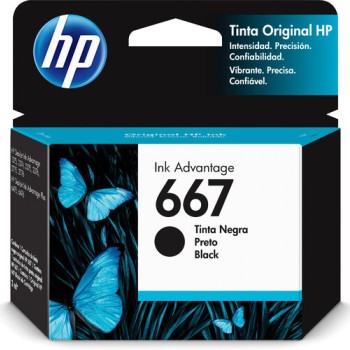 Cartucho de Tinta HP 667 Negro Original - 3YM79AL - Alta calidad y compatibilidad