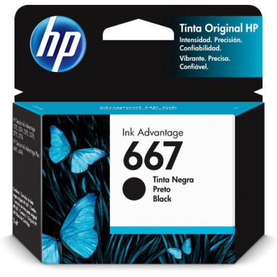 Cartucho de Tinta HP 667 - Negro - Original - (3YM79AL) - 3YM79AL