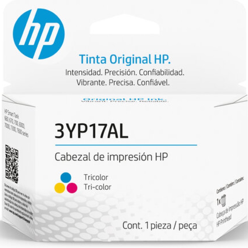 Cabezal de impresión HP - Tricolor - Original (3YP17AL) - 3YP17AL