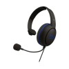 Diadema Gamer HyperX Cloud Chat - Alámbrico - Micrófono - Negro con Azul - 4P5J3AA