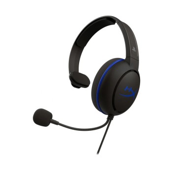 Diadema Gamer HyperX Cloud Chat - Alámbrico - Micrófono - Negro con Azul - 4P5J3AA