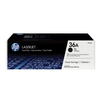 Pack de 2 Cartuchos de Tóner HP 36A - Negro - LaserJet - Original (CB436AD) - CB436AD