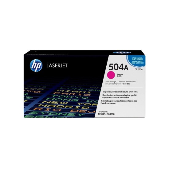 Cartucho de Tóner HP 504A - Magenta - LaserJet - Original (CE253A) - CE253A