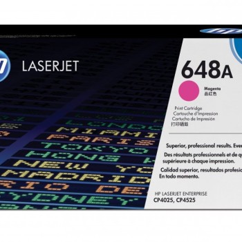 Cartucho de Tóner HP 648A Magenta Original para LaserJet - Modelo CE263A