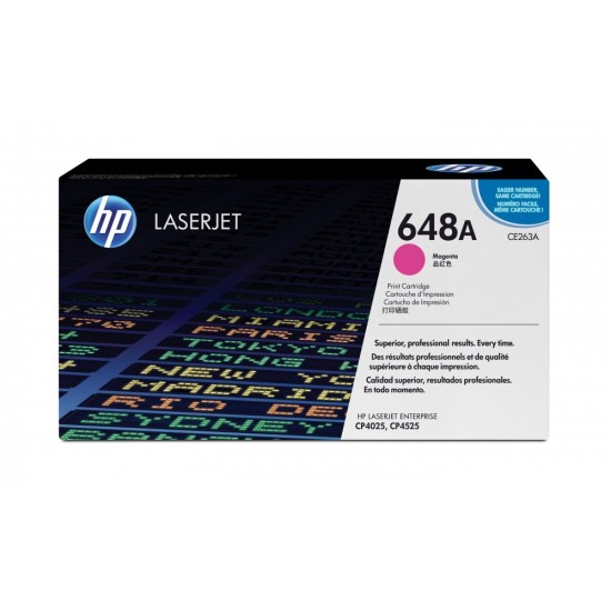 Cartucho de Tóner HP 648A - Magenta - LaserJet - Original (CE263A) - CE263A