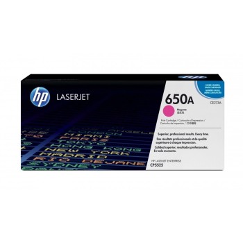 Cartucho de Tóner HP 650A Magenta Original para LaserJet - Modelo CE273A