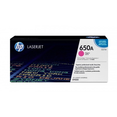 Cartucho de Tóner HP 650A - Magenta - LaserJet - Original (CE273A) - CE273A