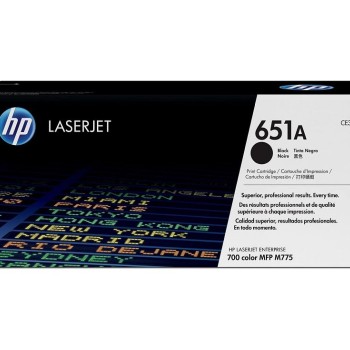 Cartucho de Tóner HP 651A Negro Original para LaserJet - Modelo CE340A